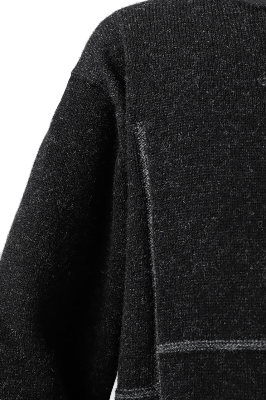 画像をギャラリービューアに読み込む, YUTA MATSUOKA knit sweater / shetland wool (black)