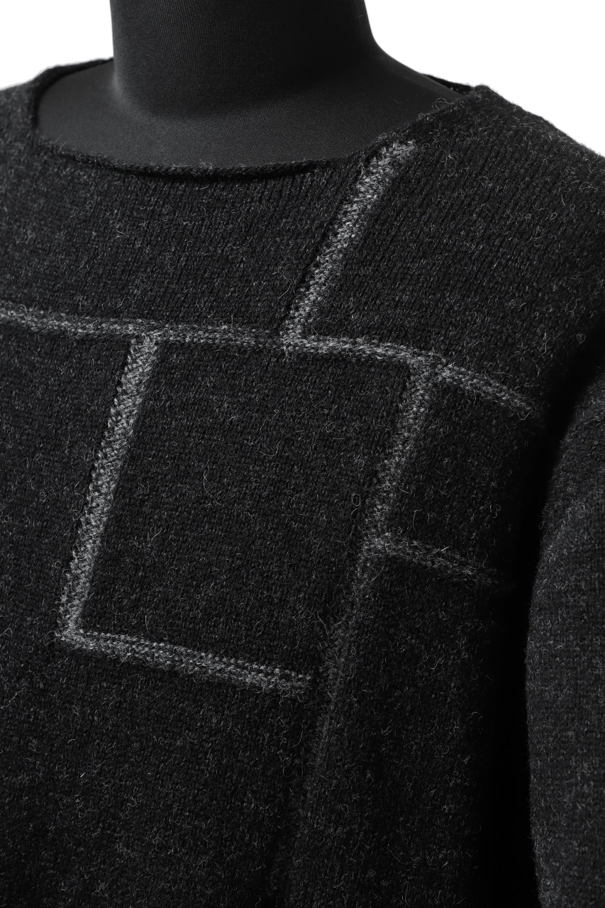 画像をギャラリービューアに読み込む, YUTA MATSUOKA knit sweater / shetland wool (black)