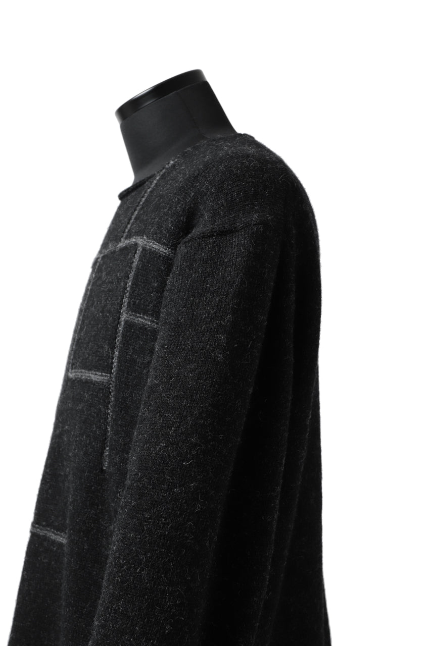 画像をギャラリービューアに読み込む, YUTA MATSUOKA knit sweater / shetland wool (black)
