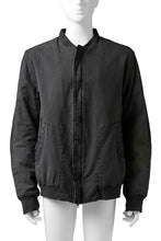 画像をギャラリービューアに読み込む, daub DYEING PADDED BOMBER JACKET / ELASTIC-COTTON (DARK GREY)