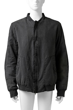 Load image into Gallery viewer, daub DYEING PADDED BOMBER JACKET / ELASTIC-COTTON (DARK GREY)