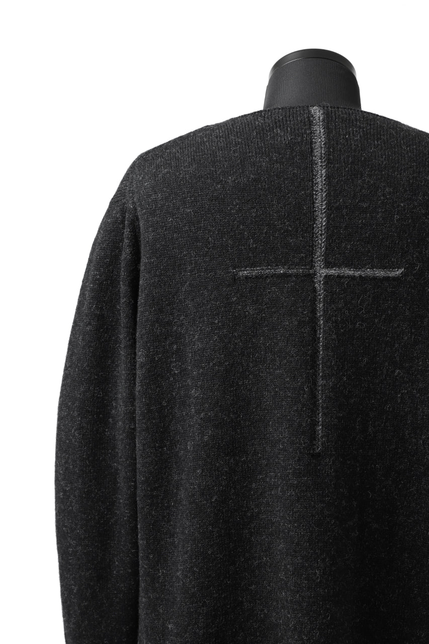 画像をギャラリービューアに読み込む, YUTA MATSUOKA knit sweater / shetland wool (black)