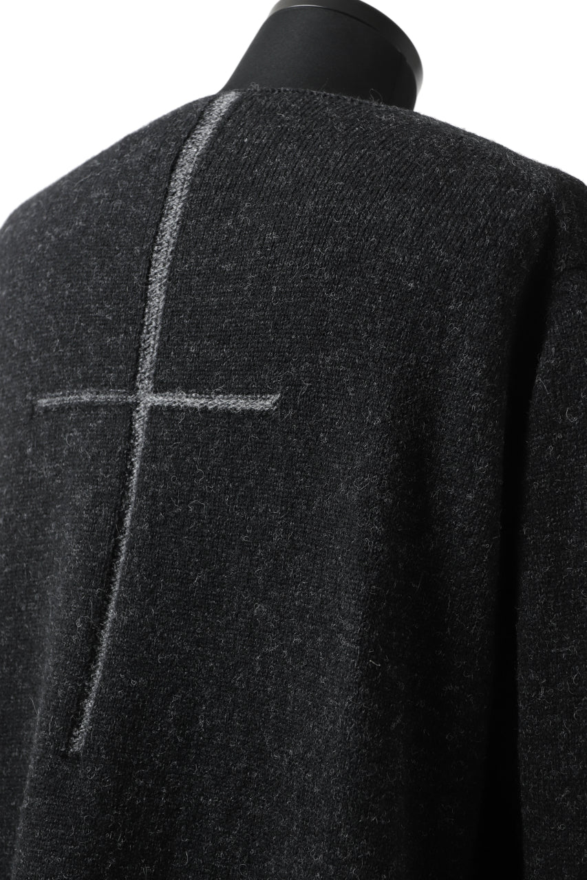 画像をギャラリービューアに読み込む, YUTA MATSUOKA knit sweater / shetland wool (black)