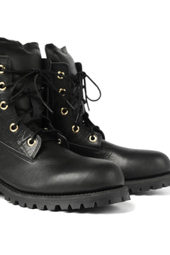 画像をギャラリービューアに読み込む, Portaille exclusive LEX-W20 TREK Laced Boots / VACCHETTA SMOOTH (BLACK / GOLD EYELET)
