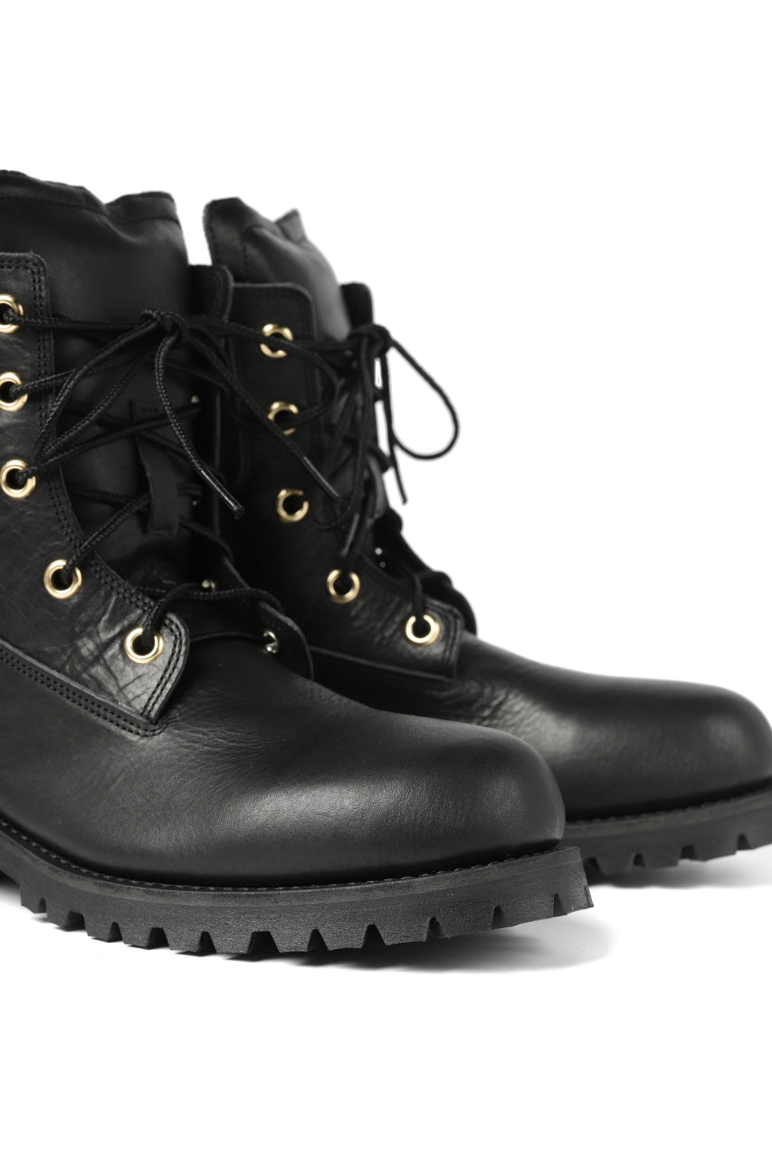 画像をギャラリービューアに読み込む, Portaille exclusive LEX-W20 TREK Laced Boots / VACCHETTA SMOOTH (BLACK / GOLD EYELET)