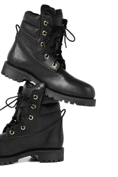 画像をギャラリービューアに読み込む, Portaille exclusive LEX-W20 TREK Laced Boots / VACCHETTA SMOOTH (BLACK / GOLD EYELET)