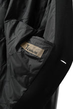 Load image into Gallery viewer, Y's BANG ON! No.176 2 STEP RIB JACKET /  WOOL MELTON SMOOTH + CHECKED JACQUARD (BLACK)