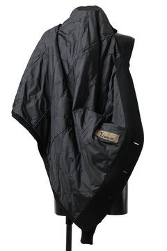 Load image into Gallery viewer, Y's BANG ON! No.176 2 STEP RIB JACKET /  WOOL MELTON SMOOTH + CHECKED JACQUARD (BLACK)