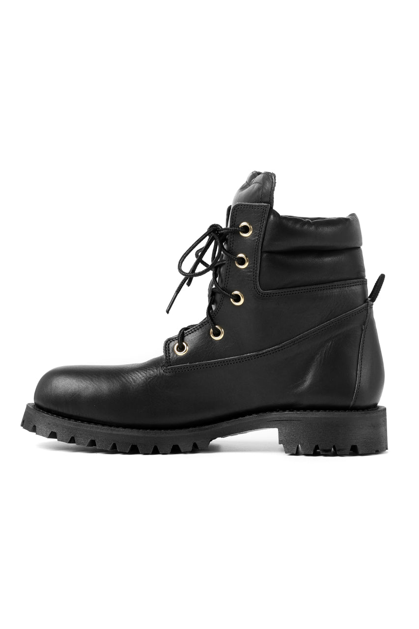 画像をギャラリービューアに読み込む, Portaille exclusive LEX-W20 TREK Laced Boots / VACCHETTA SMOOTH (BLACK / GOLD EYELET)