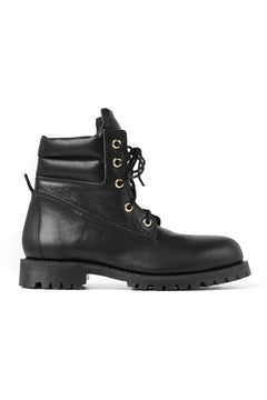 画像をギャラリービューアに読み込む, Portaille exclusive LEX-W20 TREK Laced Boots / VACCHETTA SMOOTH (BLACK / GOLD EYELET)