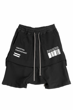 画像をギャラリービューアに読み込む, A.F ARTEFACT "BOXY" DOCKING SARROUEL SHORTS (BLACK)
