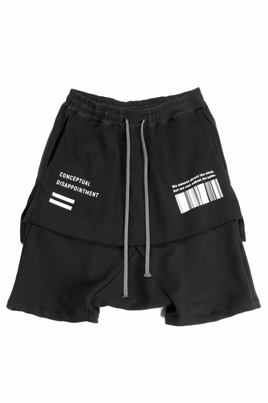 画像をギャラリービューアに読み込む, A.F ARTEFACT "BOXY" DOCKING SARROUEL SHORTS (BLACK)