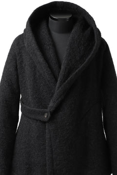 画像をギャラリービューアに読み込む, forme d'expression exclusive Hooded Cardigan Short-Coat (Black)