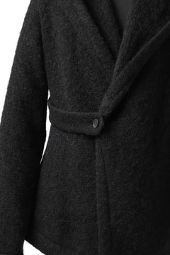 画像をギャラリービューアに読み込む, forme d'expression exclusive Hooded Cardigan Short-Coat (Black)