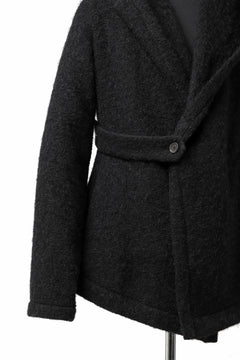 画像をギャラリービューアに読み込む, forme d'expression exclusive Hooded Cardigan Short-Coat (Black)