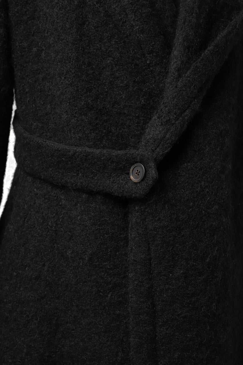 画像をギャラリービューアに読み込む, forme d'expression exclusive Hooded Cardigan Short-Coat (Black)