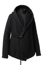画像をギャラリービューアに読み込む, forme d'expression exclusive Hooded Cardigan Short-Coat (Black)