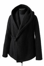 画像をギャラリービューアに読み込む, forme d'expression exclusive Hooded Cardigan Short-Coat (Black)
