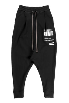 画像をギャラリービューアに読み込む, A.F ARTEFACT "JOCKEY" SWEATER SARROUEL PANTS (BLACK)