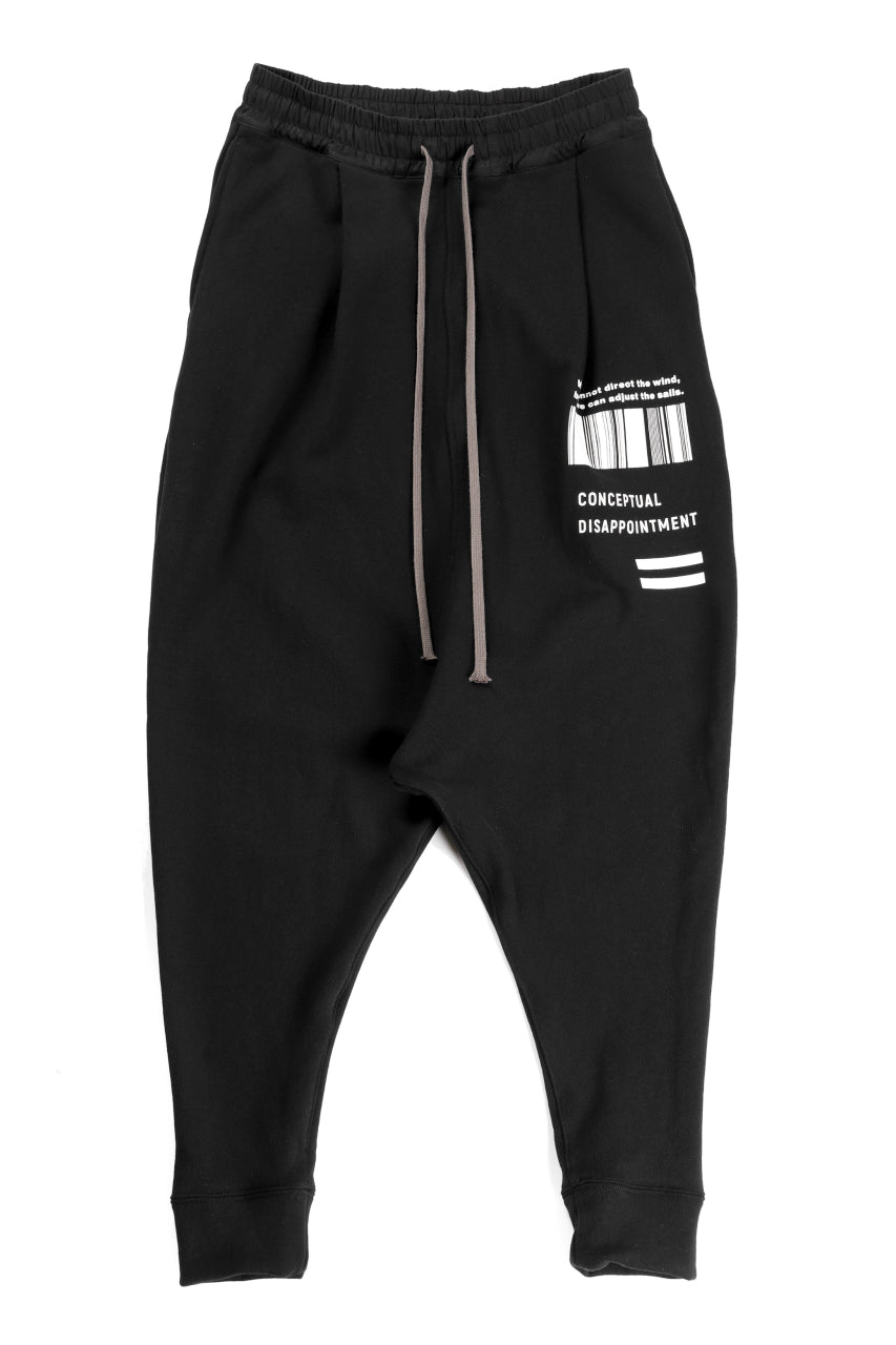 画像をギャラリービューアに読み込む, A.F ARTEFACT "JOCKEY" SWEATER SARROUEL PANTS (BLACK)