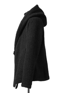 画像をギャラリービューアに読み込む, forme d'expression exclusive Hooded Cardigan Short-Coat (Black)