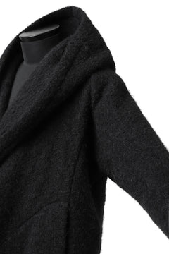 画像をギャラリービューアに読み込む, forme d'expression exclusive Hooded Cardigan Short-Coat (Black)