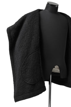 画像をギャラリービューアに読み込む, forme d'expression exclusive Hooded Cardigan Short-Coat (Black)