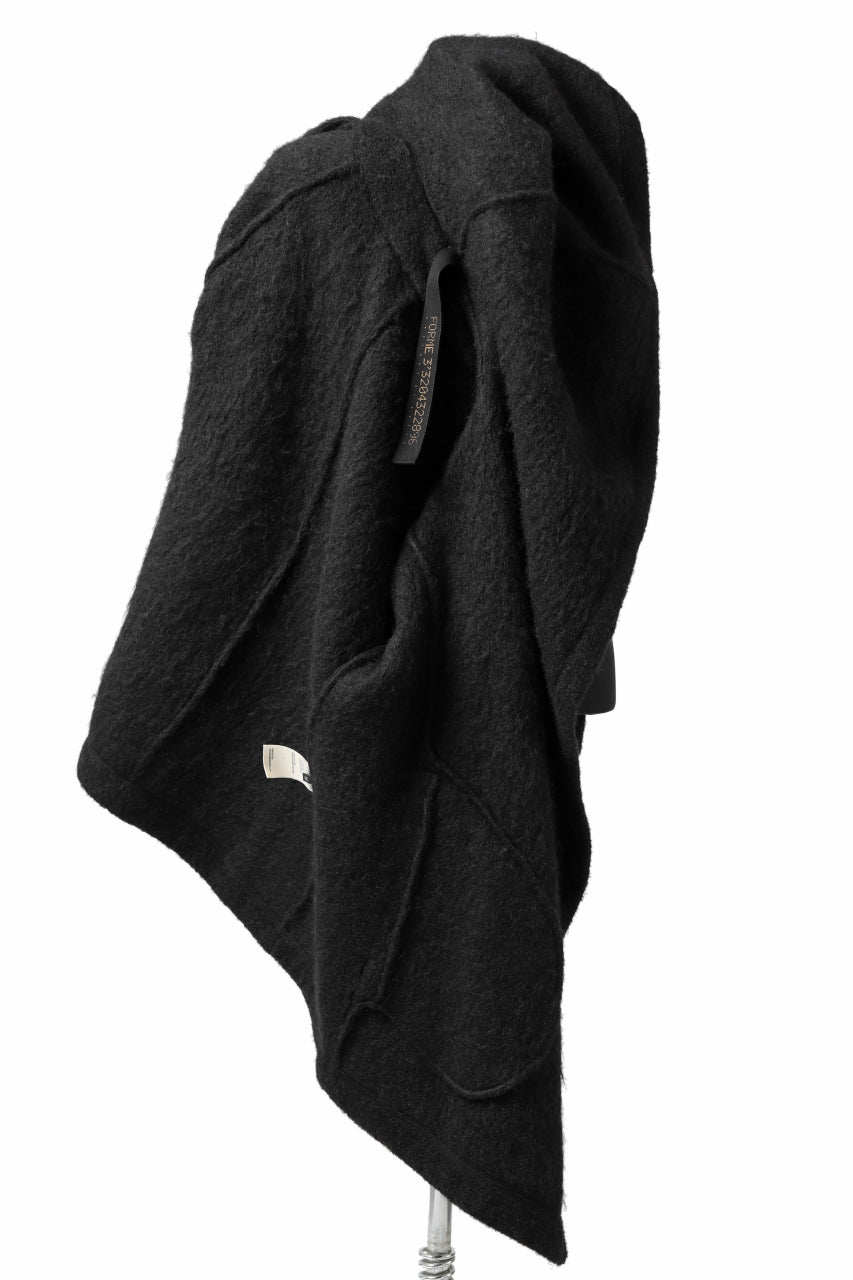 画像をギャラリービューアに読み込む, forme d'expression exclusive Hooded Cardigan Short-Coat (Black)