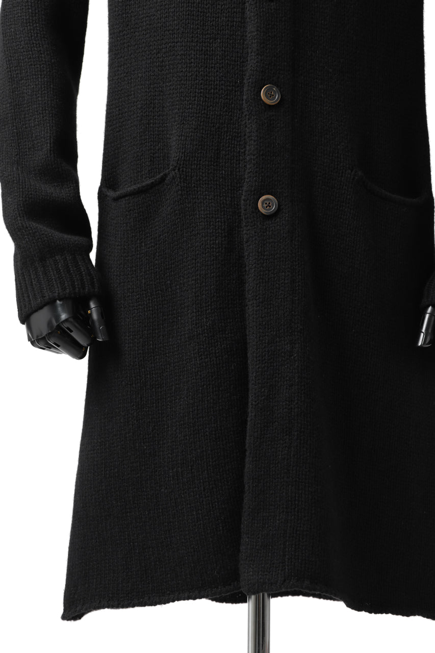 画像をギャラリービューアに読み込む, forme d'expression Buttoned Up Knitted Coat (Black)