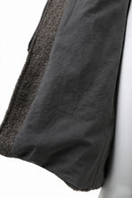 Load image into Gallery viewer, daub HOODED LONG ZIP COAT / TWEEDY MELANGE (GREY)