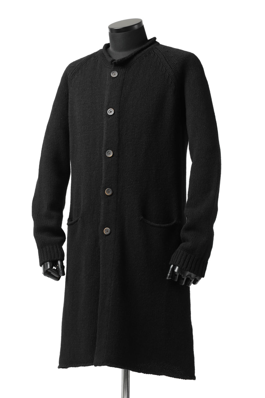 forme d'expression Buttoned Up Knitted Coat (Black)