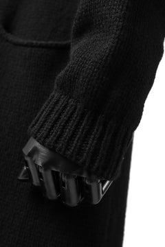 画像をギャラリービューアに読み込む, forme d'expression Buttoned Up Knitted Coat (Black)