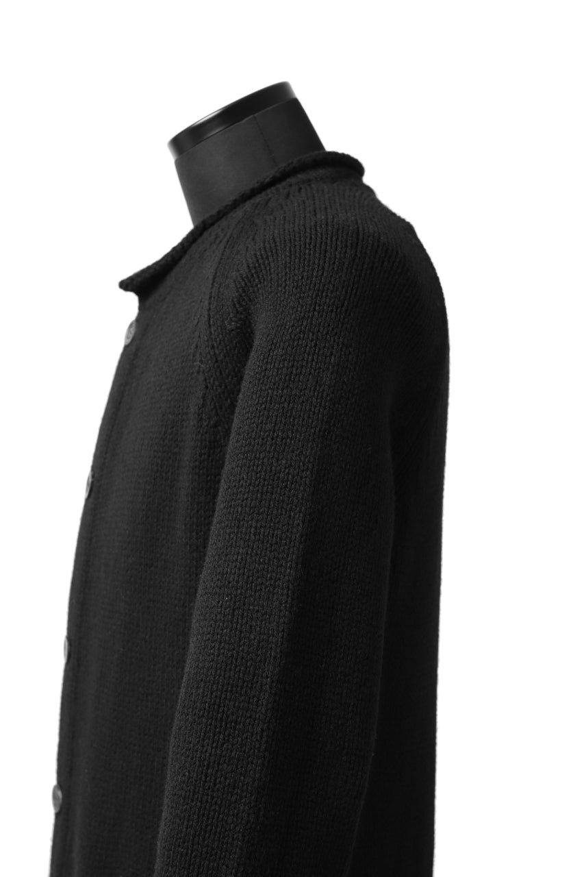 画像をギャラリービューアに読み込む, forme d'expression Buttoned Up Knitted Coat (Black)