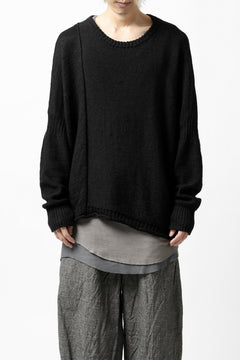 画像をギャラリービューアに読み込む, KLASICA PYKE LOOSE KNIT PULLOVER / LINEN ROVING 5G (BLACK)
