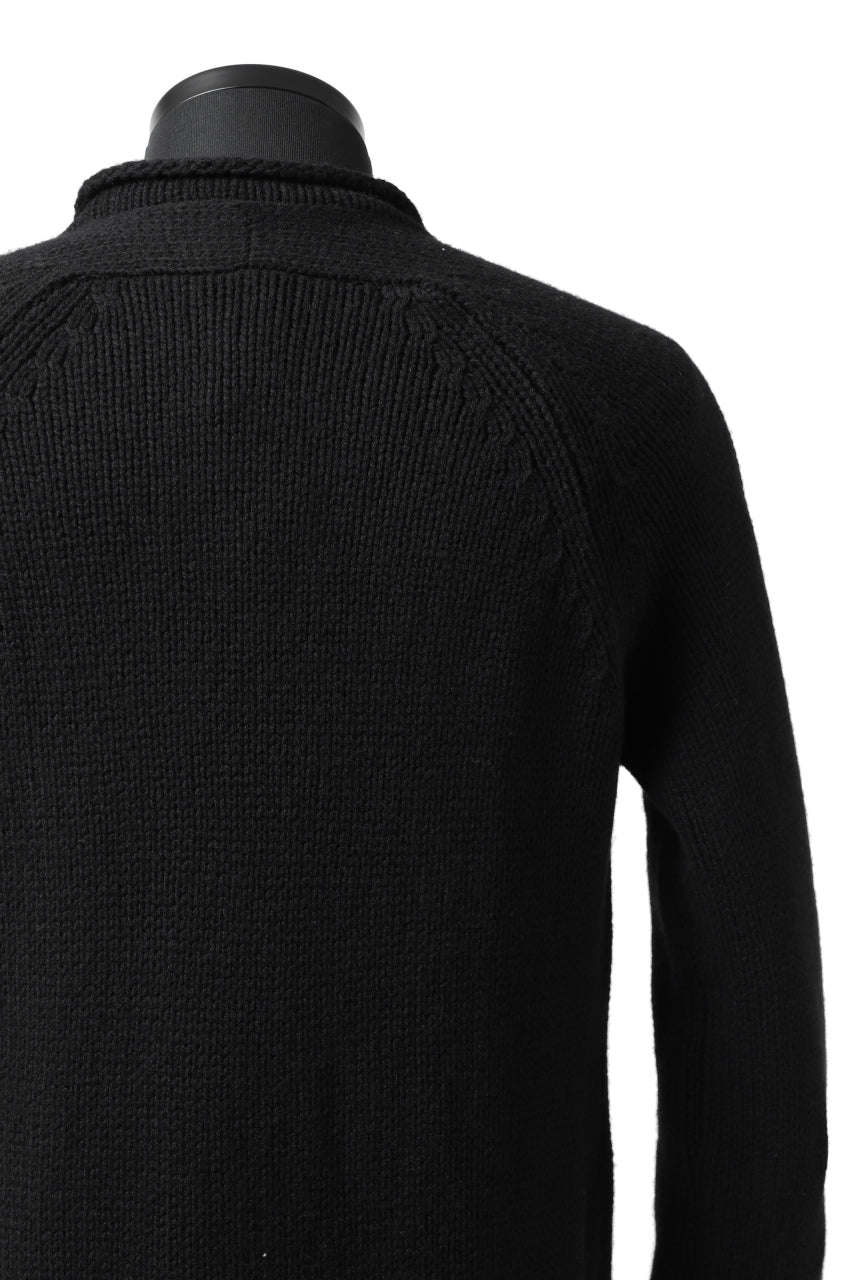 画像をギャラリービューアに読み込む, forme d'expression Buttoned Up Knitted Coat (Black)