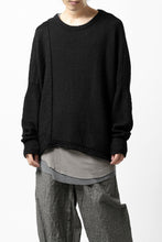 画像をギャラリービューアに読み込む, KLASICA PYKE LOOSE KNIT PULLOVER / LINEN ROVING 5G (BLACK)