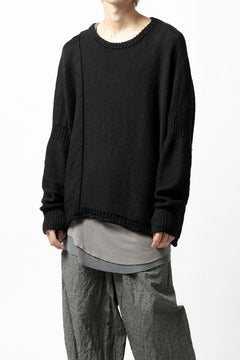 画像をギャラリービューアに読み込む, KLASICA PYKE LOOSE KNIT PULLOVER / LINEN ROVING 5G (BLACK)