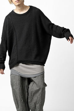 画像をギャラリービューアに読み込む, KLASICA PYKE LOOSE KNIT PULLOVER / LINEN ROVING 5G (BLACK)