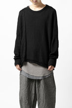 画像をギャラリービューアに読み込む, KLASICA PYKE LOOSE KNIT PULLOVER / LINEN ROVING 5G (BLACK)