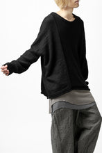 画像をギャラリービューアに読み込む, KLASICA PYKE LOOSE KNIT PULLOVER / LINEN ROVING 5G (BLACK)