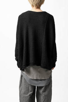 画像をギャラリービューアに読み込む, KLASICA PYKE LOOSE KNIT PULLOVER / LINEN ROVING 5G (BLACK)