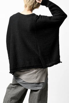 画像をギャラリービューアに読み込む, KLASICA PYKE LOOSE KNIT PULLOVER / LINEN ROVING 5G (BLACK)