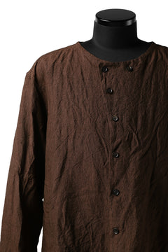 画像をギャラリービューアに読み込む, YUTA MATSUOKA minimal shirt / sulfur dyed washer linen (DARK RED)