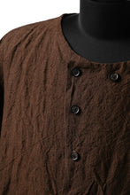 画像をギャラリービューアに読み込む, YUTA MATSUOKA minimal shirt / sulfur dyed washer linen (DARK RED)