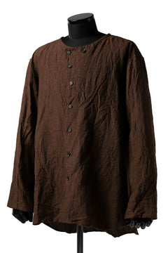 画像をギャラリービューアに読み込む, YUTA MATSUOKA minimal shirt / sulfur dyed washer linen (DARK RED)