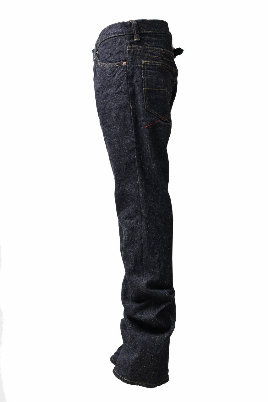 Load image into Gallery viewer, BACKLASH xx FULLCOUNT Collaboration BOOT CUT PANTS / 13.7oz ZIMBABWE DENIM (INDIGO BLUE)