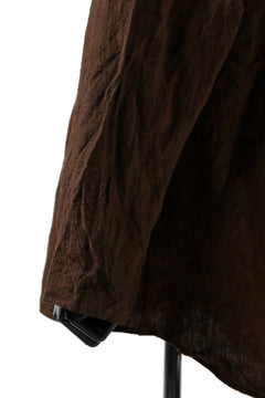 画像をギャラリービューアに読み込む, YUTA MATSUOKA minimal shirt / sulfur dyed washer linen (DARK RED)
