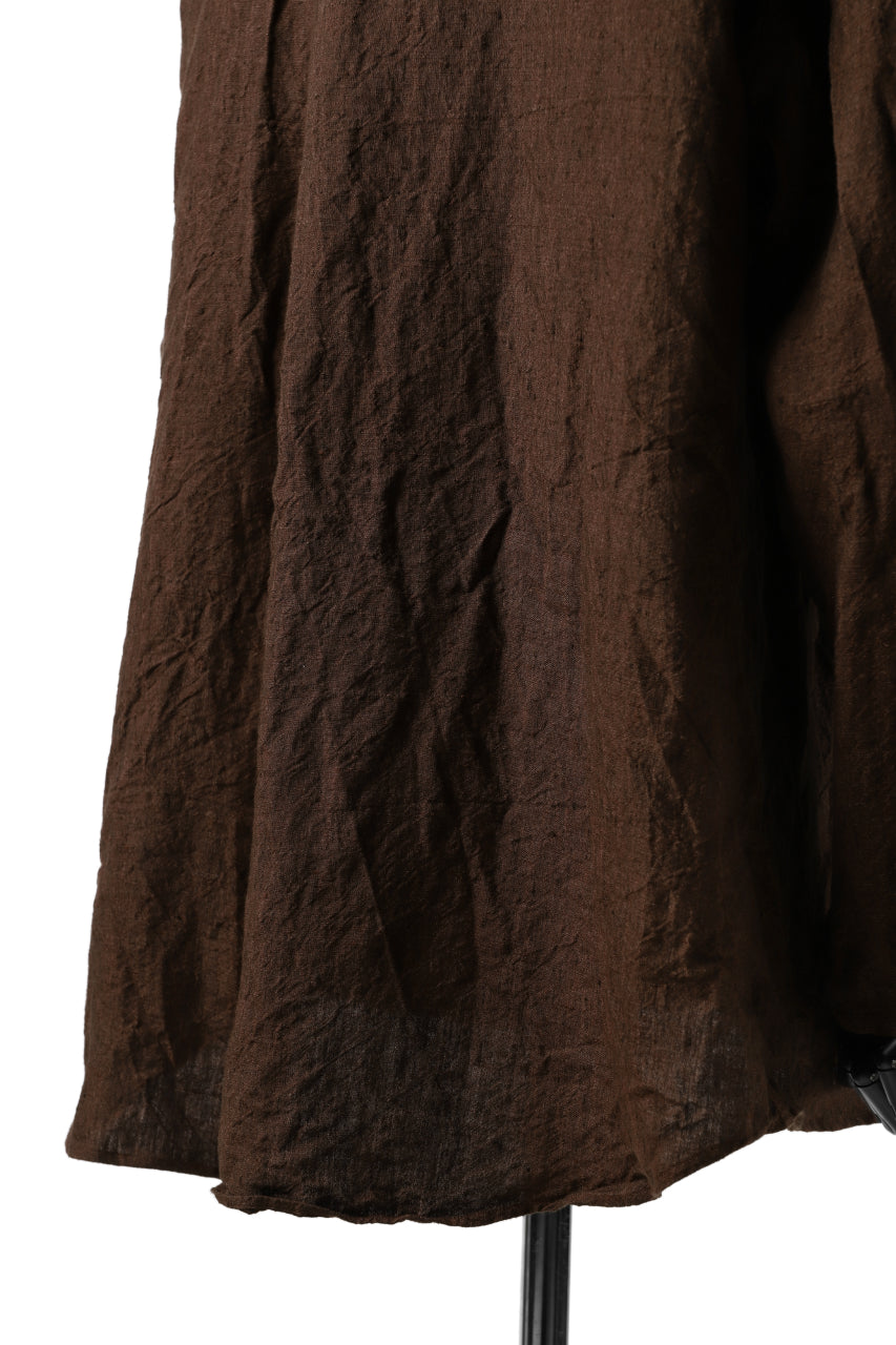 画像をギャラリービューアに読み込む, YUTA MATSUOKA minimal shirt / sulfur dyed washer linen (DARK RED)