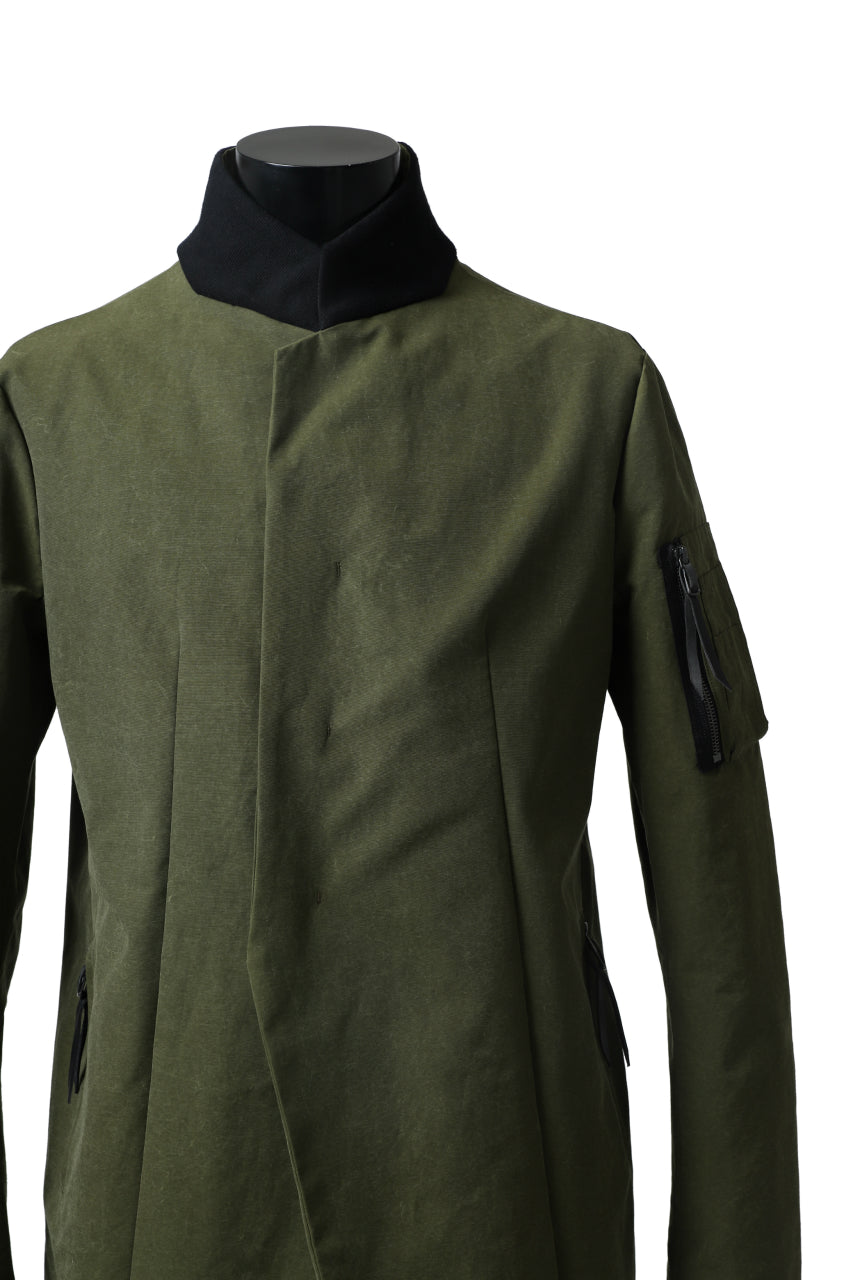 LEMURIA CLASSIC BOMBER COAT / SALT SHRINKAGE GRUNGE CLOTH (KHAKI)