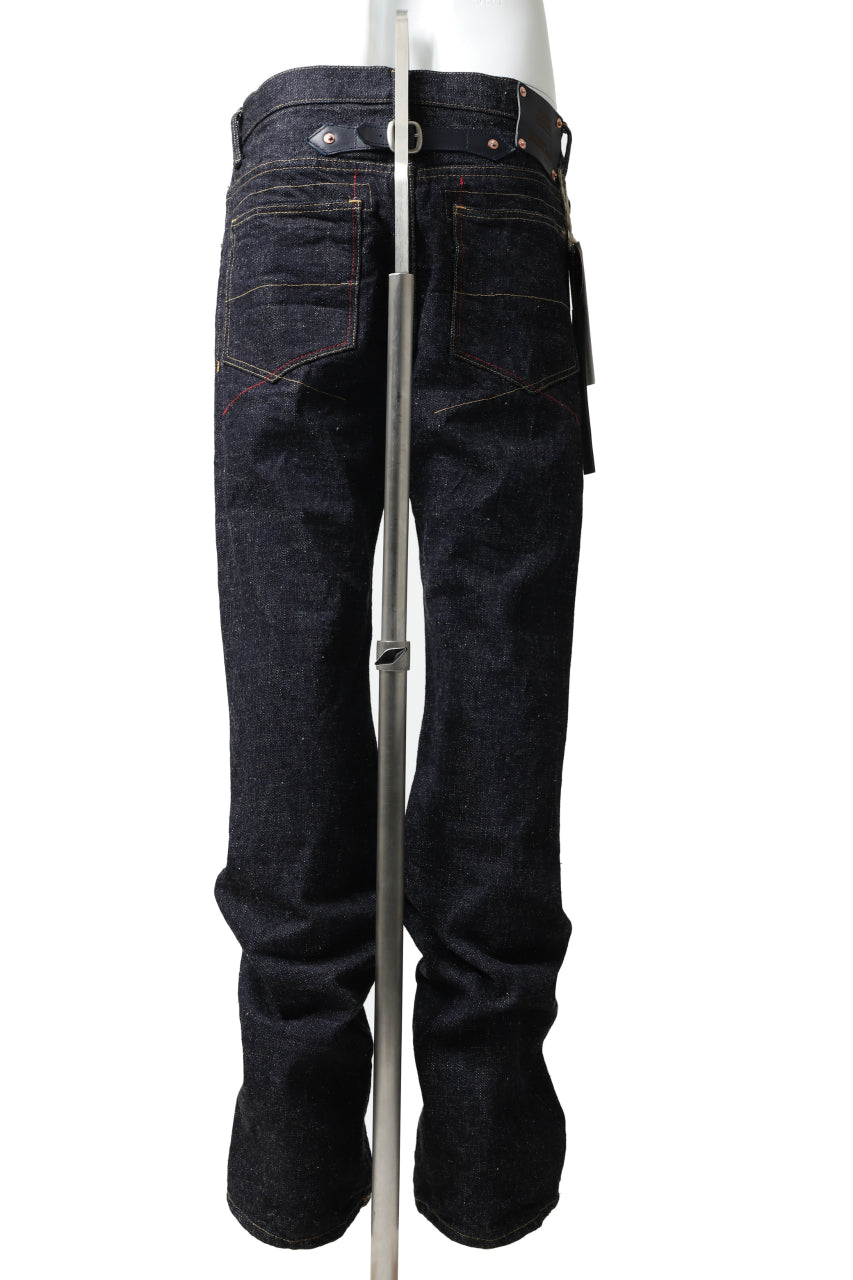 Load image into Gallery viewer, BACKLASH xx FULLCOUNT Collaboration BOOT CUT PANTS / 13.7oz ZIMBABWE DENIM (INDIGO BLUE)